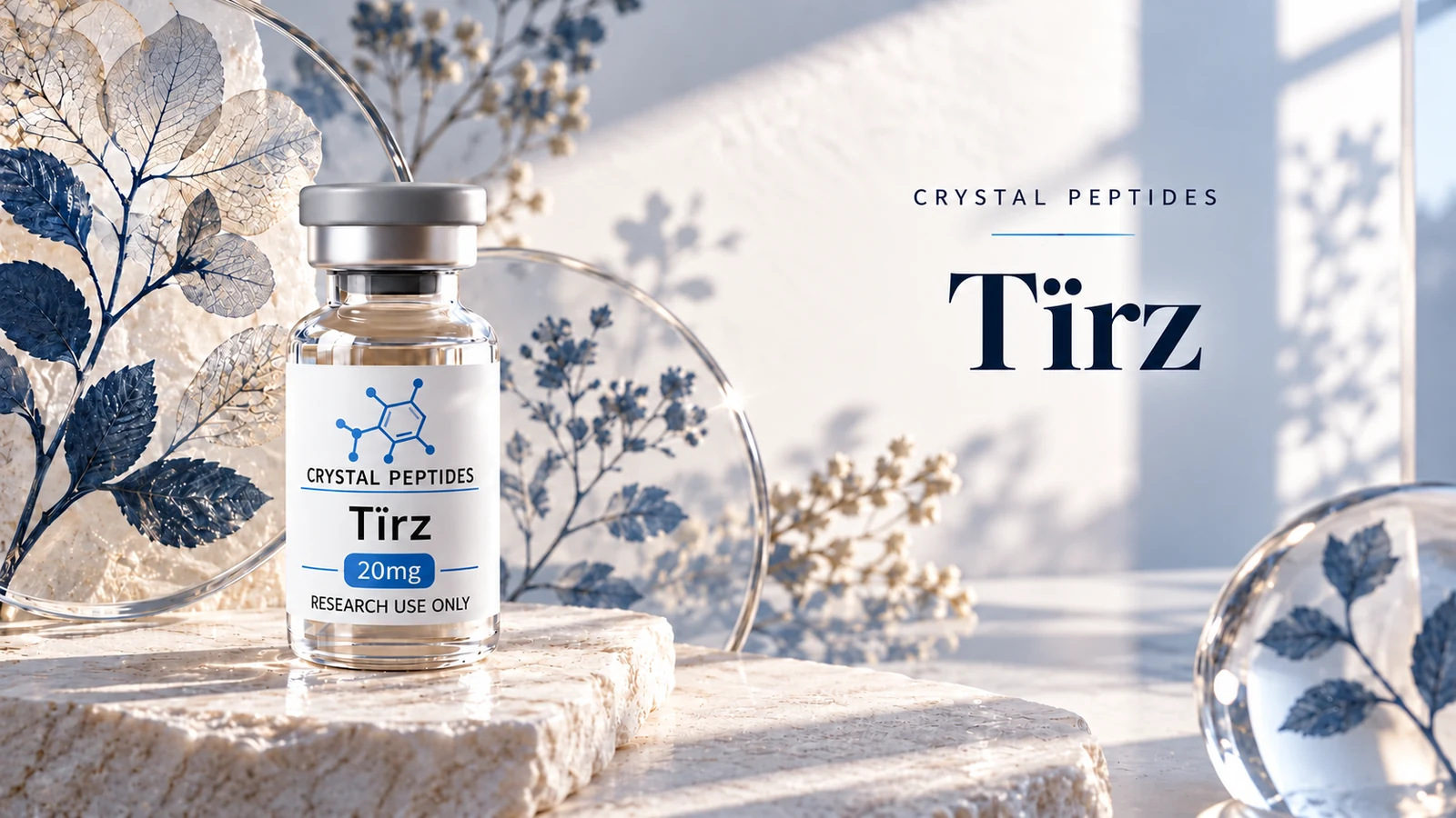 Urednička ilustracija proizvoda: Tïrz — Crystal Peptides.